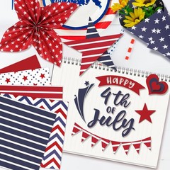 Konsait 36 sheets Patriotic Origami Paper 6×6, Red White and red, white, blue