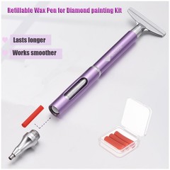 Refillable Diamond Art Painting Wax Pen with Metal Correction Plate for 5D DIY