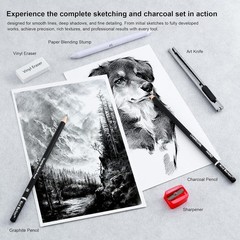 Professional Sketch Pencil Set 24 Piece for Artists