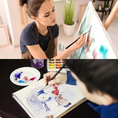 15pc Detail Paint Brushes Set Miniature Fine Art Acrylic Oil Model Face Nail