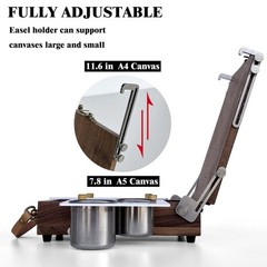 Tabletop Easel Box with Watercolor Palette Empty, Portable Travel Easel for