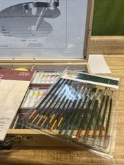 Art Studio Paint And Draw Kit Wooden Box 19 3/4 X 14 X 3 1/2