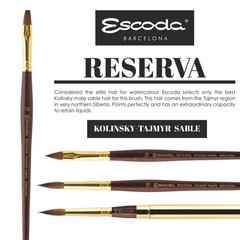 Escoda Reserva 1212 Series Artist Watercolor Short Handle Paint Brush, Pure K…