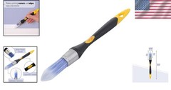 Lightweight Bates Trim Brush 0.75 Inch with Flagged Bristles for Smooth Finish