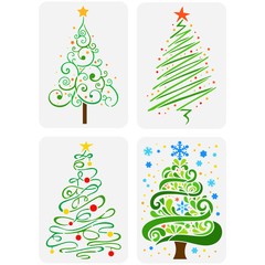 1set 4pcs 4 styles PET Hollow Out Drawing Painting Stencils for Scrapbook Photo