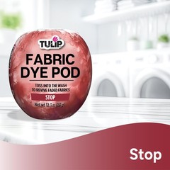 Tulip Fabric Dye Pod Stop (Red), for Washing Machines