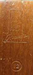 VTG ROWNEY’S RARE HTF Wooden Mahogany Rectangular Artists Paint Palette No. 12