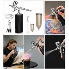 airbrush kit,Handheld Airbrush Gun for Barber, Model Painting, Nail Art, Makeup
