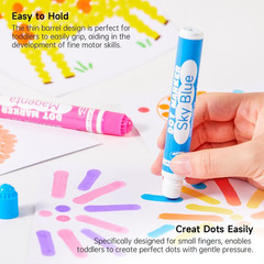 Shuttle Art Dot Markers, 10 Colors Washable Markers for Toddlers,Bingo Daubers S