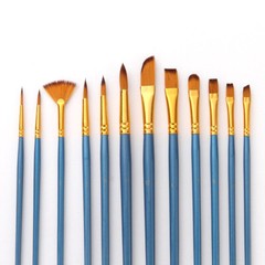 Versatile Paint Brush Set 12Pcs for Oil Acrylic Watercolor Gouache Painting