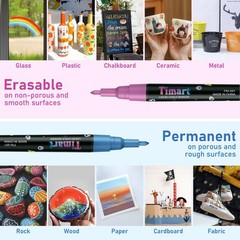 Timart Extra Fine Tip Chalk 1 Count (Pack of 8), Multicolor 1mm
