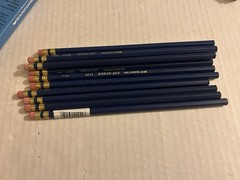 SANFORD Col-erase Pencils Erasable 12 Blue + 9 Yellow