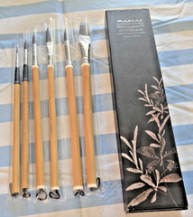 Watercolor Brushes Professional, Fuumuui 6Pcs Sable Paint Brush Set Variety Shap