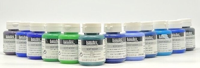 Liquitex Soft Body Acrylic Paint Pots 2oz MULTI-LISTING COOL TONES