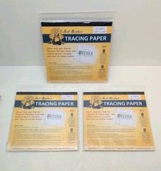 3 PKGS! Aunt Martha’s 7.25 by 7.25 Inch Tracing Paper, 50 Sheet ea, 150 total!