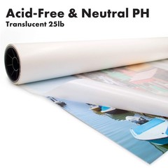 Glassine Paper 24″ x 300′ Premium Acid-Free Neutral pH. Archival Safe, Transl…