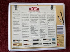 Derwent 24 Sketching Collection Mixed Drawing Materials In Tin 34306 BX48