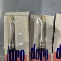 4 DURO ART GOLD SYNTHETIC HAIR PAINT BRUSHes -2 Stencil, Angular & Square Shader
