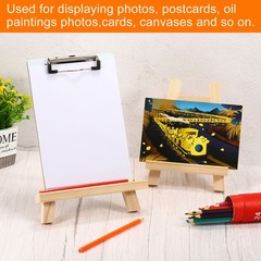 7.9″ Mini Wooden Easel Stand 2 Pack Table Use Triangle Holder Wood Color