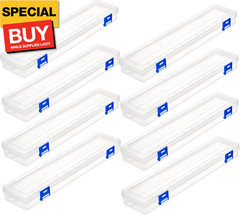 8 Pack Plastic Paint Brush Holder, 13″ Long Translucent Watercolor Pens Pencils