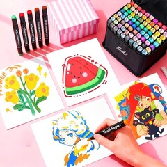 Alcohol Markers Set, 60 Colors Dual Brush Tip Art Coloring Markers for Adult …