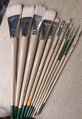 Robert Simmons Signet brushes 11 pc New And Used Lot 0,1,1,2,4,4,8,14,16,18,20