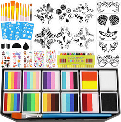 Face Painting Kit Professional for Adults,12 X 10G Split Cake Face Paint Palette