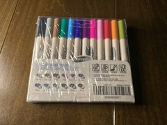 Transon Metallic Outline Markers 12 Color Set Dual Tip Pens Art Journaling NEW
