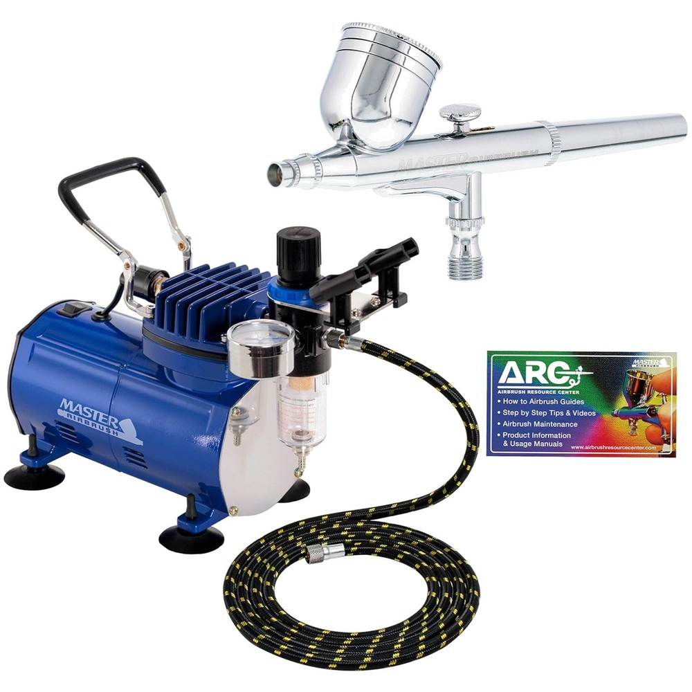 Compact Airbrushing Kit with 1/5hp Compressor: Quiet & Efficient for All Levels