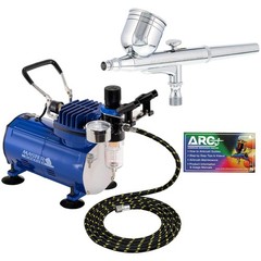 Compact Airbrushing Kit with 1/5hp Compressor: Quiet & Efficient for All Levels