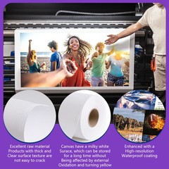 36”x100′ Canvas Roll Premium Matte 290gsm Waterproof Polyester Painting Canvas