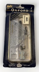 New HELIX EXPERT OXFORD Premium Set Compass Pencil Ruler Triangle Eraser HW3