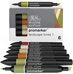 Blendable Alcohol-Based Markers for Illustration and Sketching – Set of 6