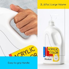 Extra Large 67 oz Titanium White Acrylic Paint – High Coverage & Safe for All