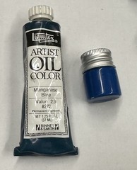 Liquitex Manganese Blue PB33 Vintage Oil Paint in 5ml Sample Jar