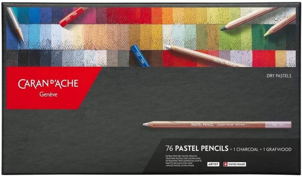 Caran d’Ache 0788-376 pastel pencil 76 color set