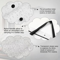 Windyun 2 Pack Large Poster Storage Bag 48″ x 36″ 48 x 36 inches, Black
