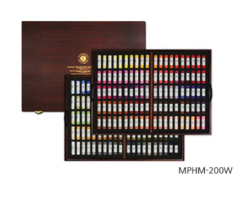 Mungyo Gallery Artists’ Handmade Soft Pastel Wood Box of 200 Colors MPHM-200W