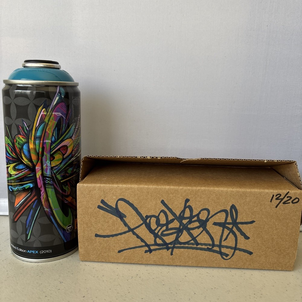 Montana Colors Limited Edition Signed Apex Turquoise Blue Spray Paint Can 2010