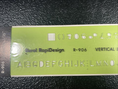 Berol RapiDesign R-906 Lettering Guide 3/16″ Vertical Template Vintage Sealed US