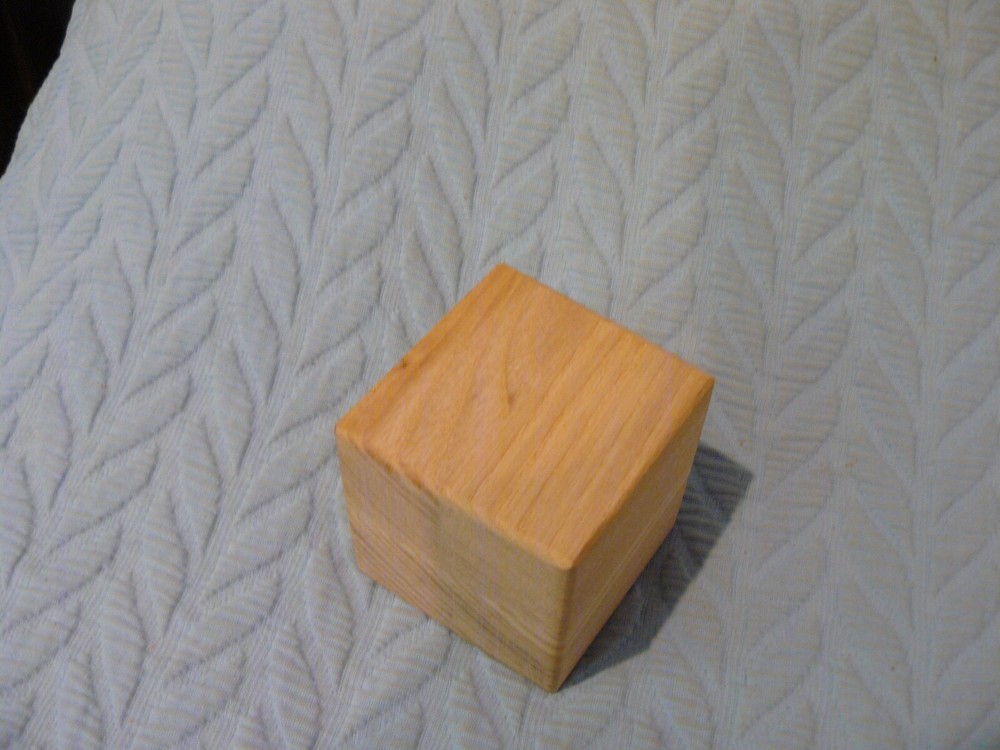 Four (4) SOLID wooden cubes 2 5/8″ x 2 3/4″ EXTRA LARGE Unfinished