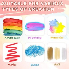 48 Pack 5×7 Inch Mini Canvas Boards for Oil Painting Watercolor Acrylic Paint