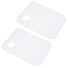 2pack Acrylic Paint Tray Palette Rectangle Pallet Painting with Thumb Hole Clear