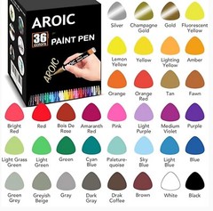 ***AROIC 36 Pack Acrylic Paint Pen Write On Anything (0.7mm Fine Tip) New***