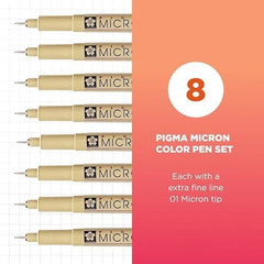 Pigma Micron Fineliner Pens Archival Colored Ink Writing Drawing Journaling 01