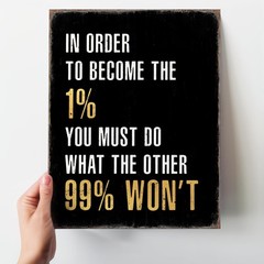 Inspirational Office Wall Decor for Men – 11×14 Motivational Wall Art – Succe…