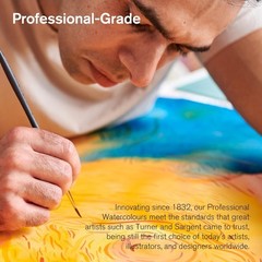 Professional Watercolor Paint Set, Black Box Set, 12 Half Pan