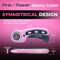 Pink Power Rotary Cutter Set with Ergonomic Handle Fabric Cutter Wheel for Se…