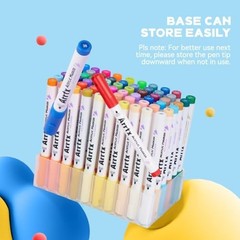 60 Colors Acrylic Paint Pens, Markers Paint Pens, Brush Tip Regular Set 60A