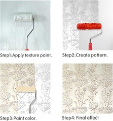 Hanroy 7” Patterned Paint Roller for Wall Decoration Classic Brick EG346T
